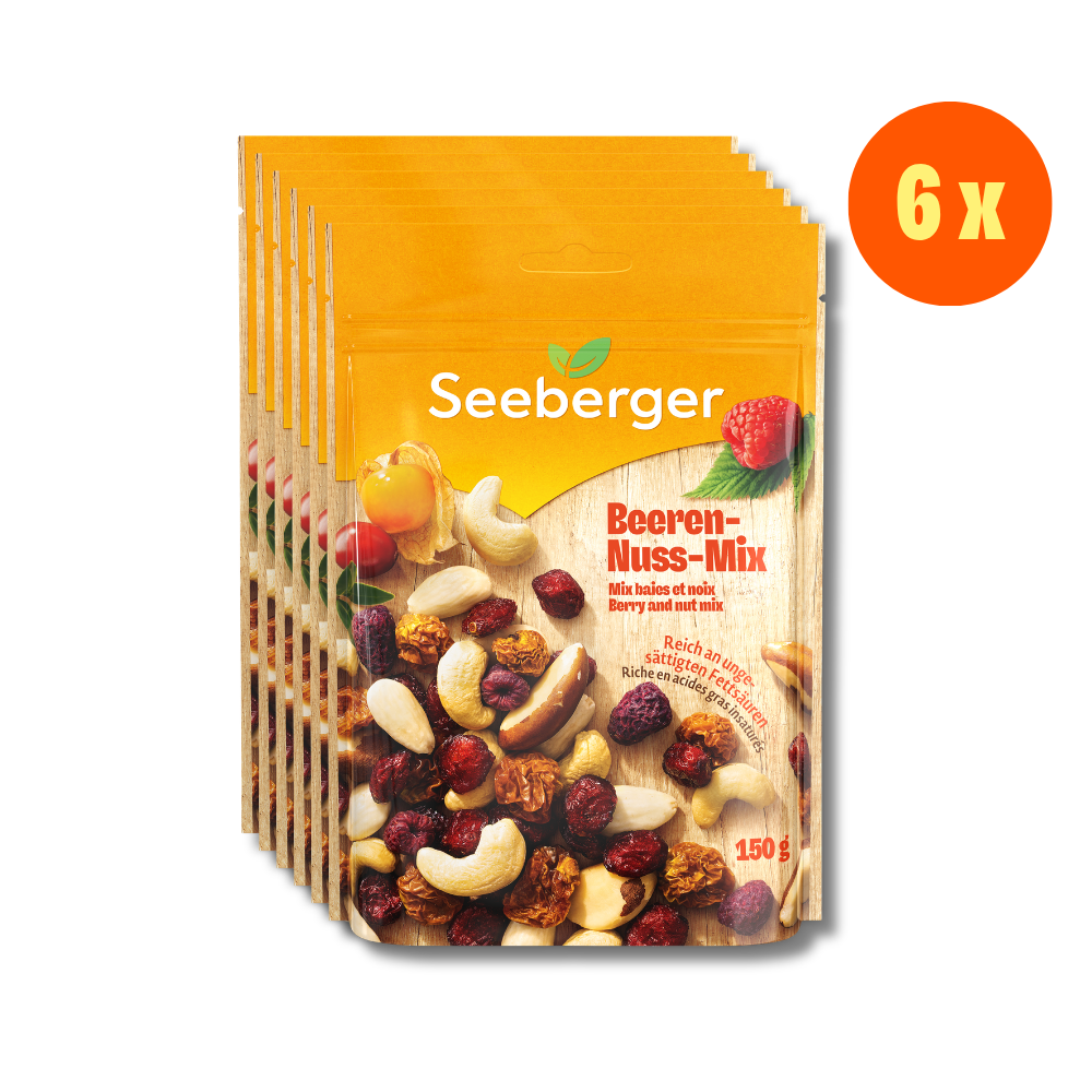 seeberger-beeren-nuss-mix-multipack-6-x-150-g image 1