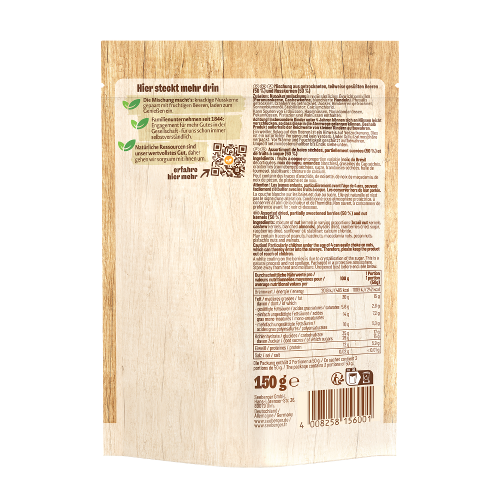 seeberger-beeren-nuss-mix-multipack-6-x-150-g image 2