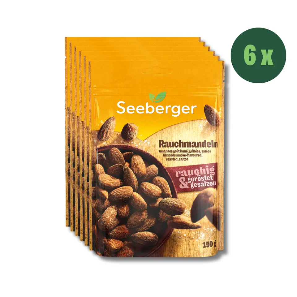 seeberger-rauchmandeln-multipack-amandes-fum-es-grill-es-6-x-150-g image 1