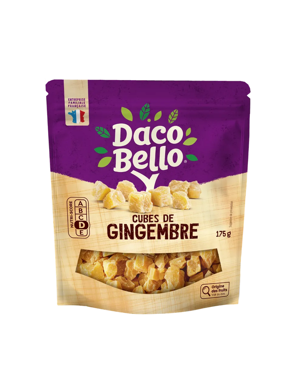 daco-bello-cubes-de-gingembre-s-ch-175g-snack-moelleux-au-sucre-de-canne image 1