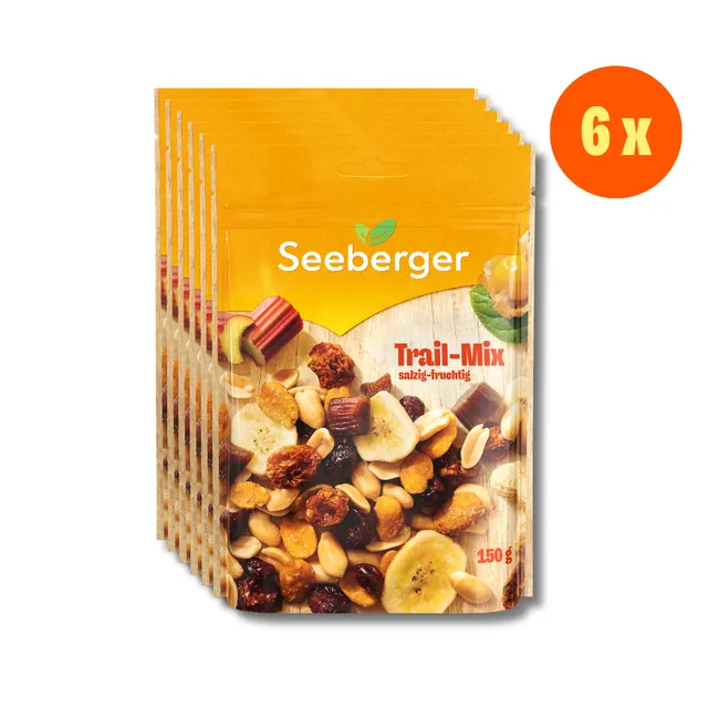 seeberger-trail-mix-multipack-6-x-150-g-noix-fruits image 1