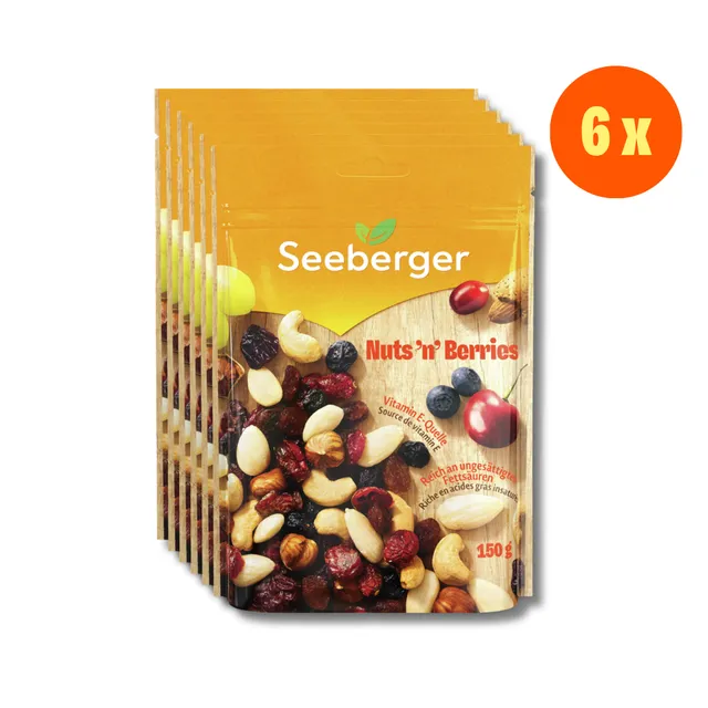 seeberger-nuts-n-berries-multipack-6-x-150-g-nuts-fruits image 1
