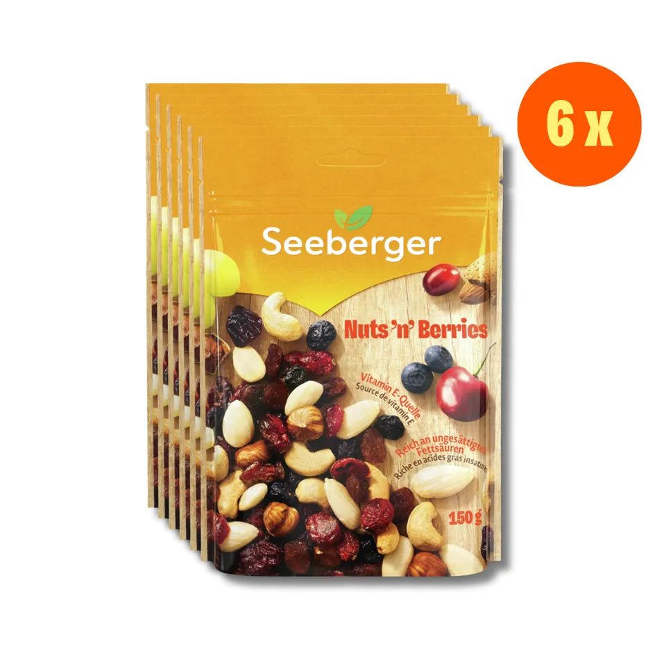 seeberger-nuts-n-berries-multipack-6-x-150-g-nuts-fruits image 1