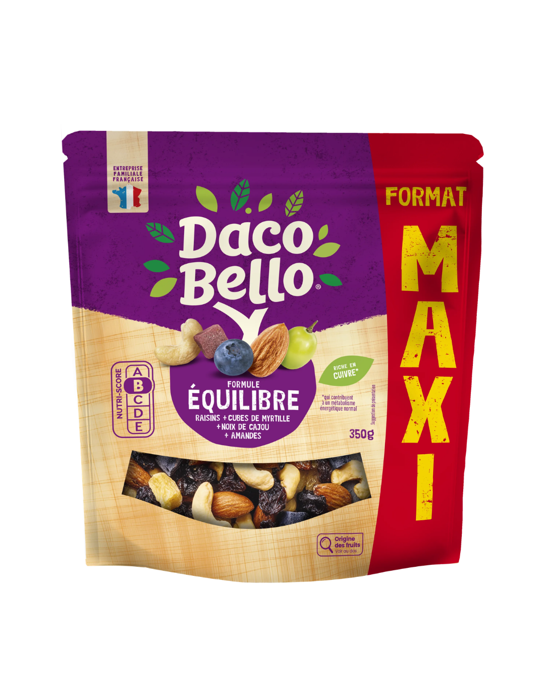 daco-bello-formule-equilibre-maxi-350g-myrtille-raisins-cajou image 1
