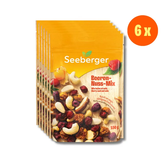 seeberger-beeren-nuss-mix-multipack-6-x-150-g image 1