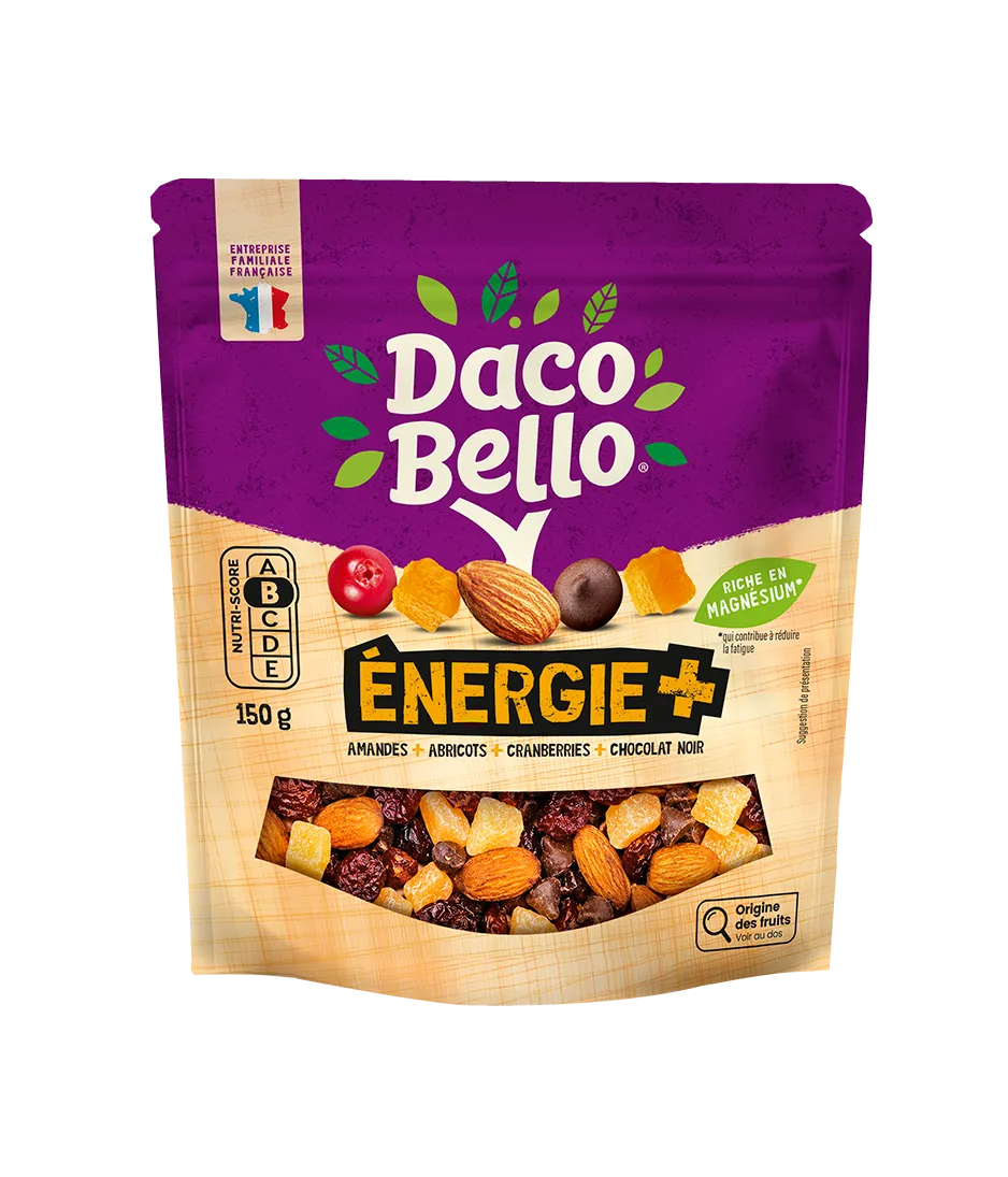 daco-bello-nergie-150g-amandes-abricots-cranberries-chocolat-noir image 1