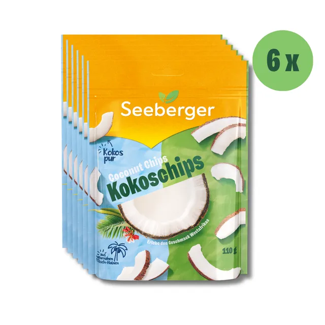 seeberger-kokos-chips-multipack-chips-de-noix-de-coco-6-x-110-g image 1