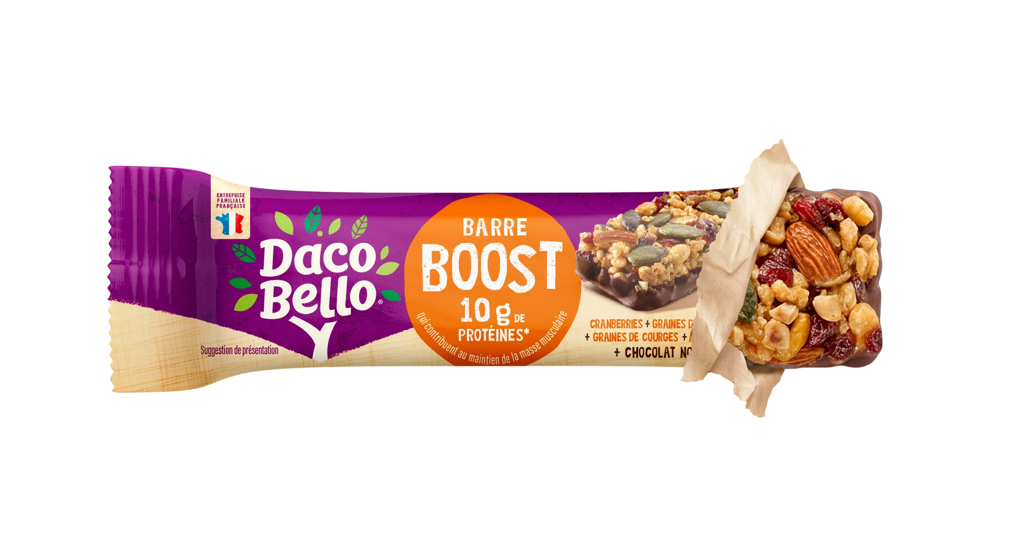 daco-bello-barre-prot-in-e-boost-42g-soja-cranberries-amandes-chocolat image 2