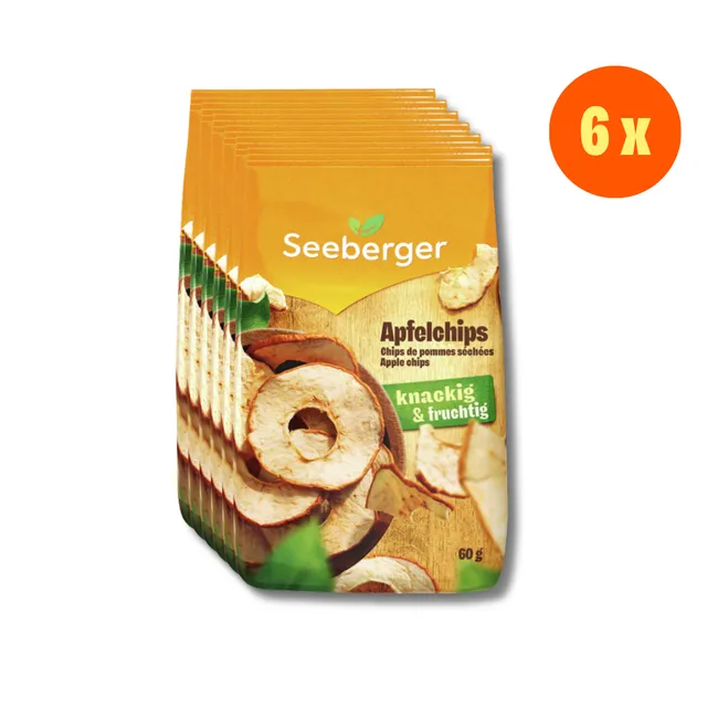 seeberger-apfelchips-multipack-6-x-60-g-chips-de-pomme-sans-sucre-ajout image 1