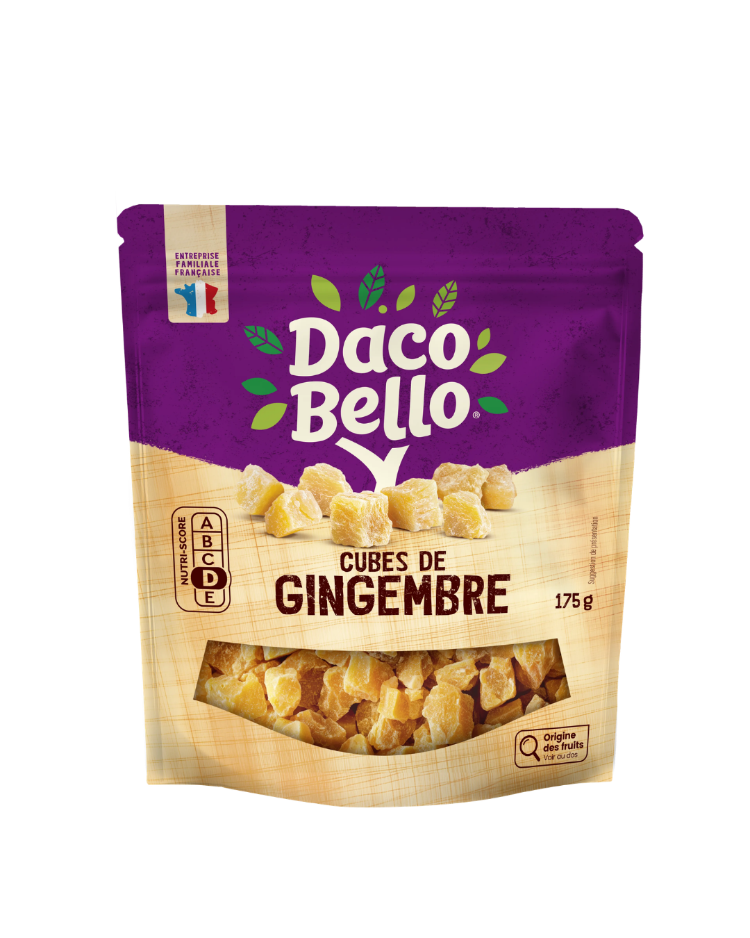 daco-bello-cubes-de-gingembre-s-ch-175g-snack-moelleux-au-sucre-de-canne image 1