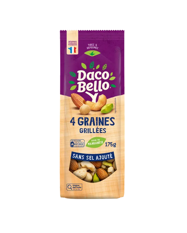 daco-bello-4-graines-sans-sel-ajout-mix-ap-ritif-175g image 1