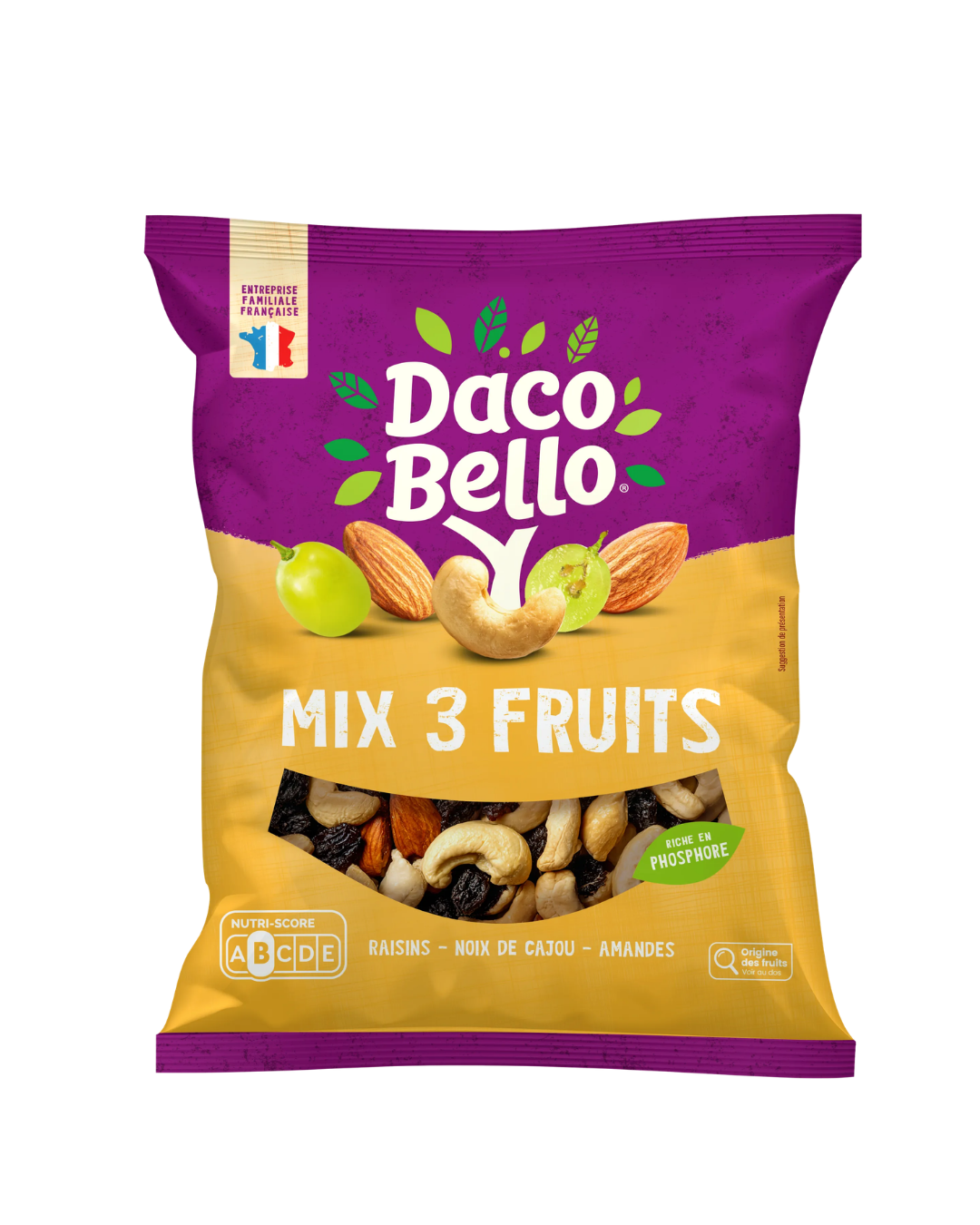 daco-bello-mix-3-fruits-400g-raisin-amandes-cajou image 1