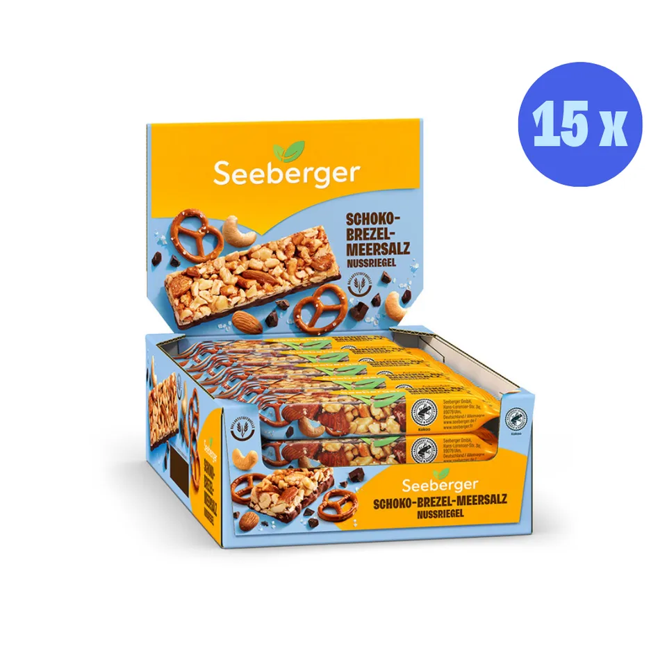 seeberger-nussriegel-schoko-brezel-meersalz-multipack-barre-aux-noix-15-x-35-g-s image 1