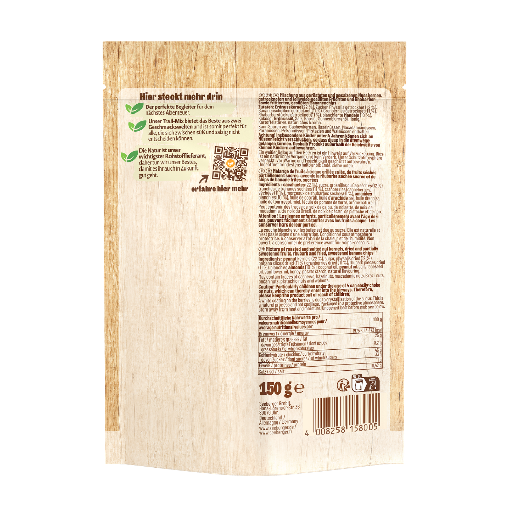 seeberger-trail-mix-multipack-6-x-150-g-noix-fruits image 2