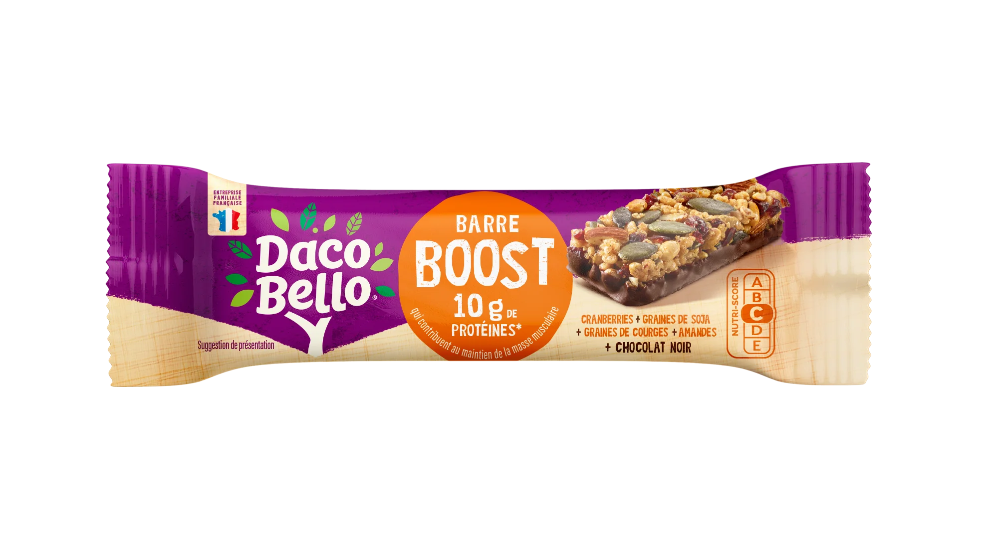 daco-bello-barre-prot-in-e-boost-42g-soja-cranberries-amandes-chocolat image 1