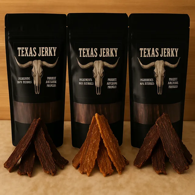 le-jerky-fran-ais-trio-jerky-b-uf-spicy-smoky-sweet-smoky-pulled-pork-bbq image 1