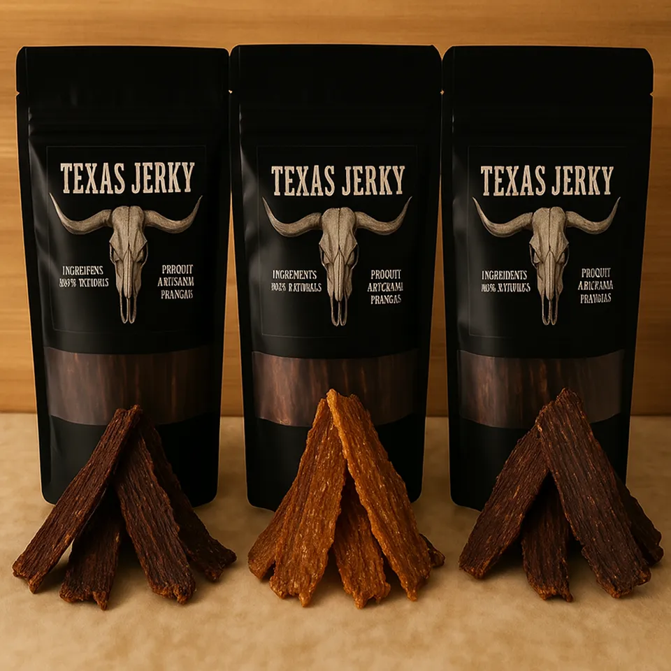 le-jerky-fran-ais-trio-jerky-b-uf-spicy-smoky-sweet-smoky-pulled-pork-bbq image 1